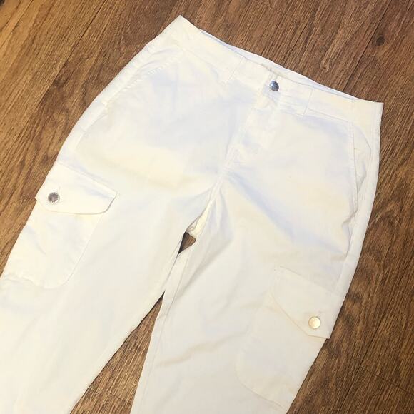 L’Agence White Dress Cargo Pant Trouser Dione Brigade Size 25